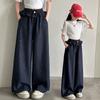 Girls' Pants, Summer Thin Design, Girls' Korean Version Straight Leg Pants, Girls' Casual Pants, Junior High School Students' Tencel Jeans