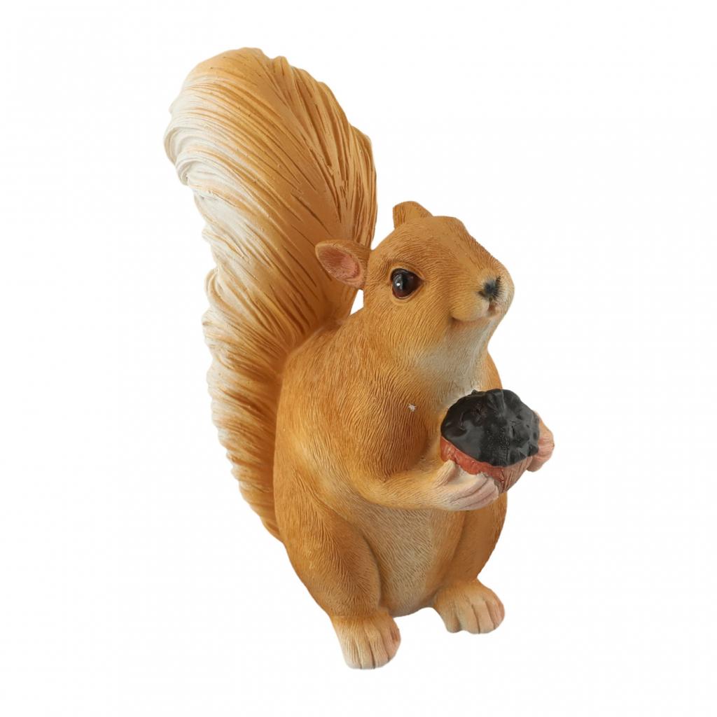 Adorable Animal Garden Decoration Squirrel Statue Lifelike Design