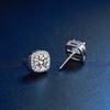 925 Silver 2CT 5A Zircon Stud Earrings for Women Luxury Wedding Engagement Party Gift