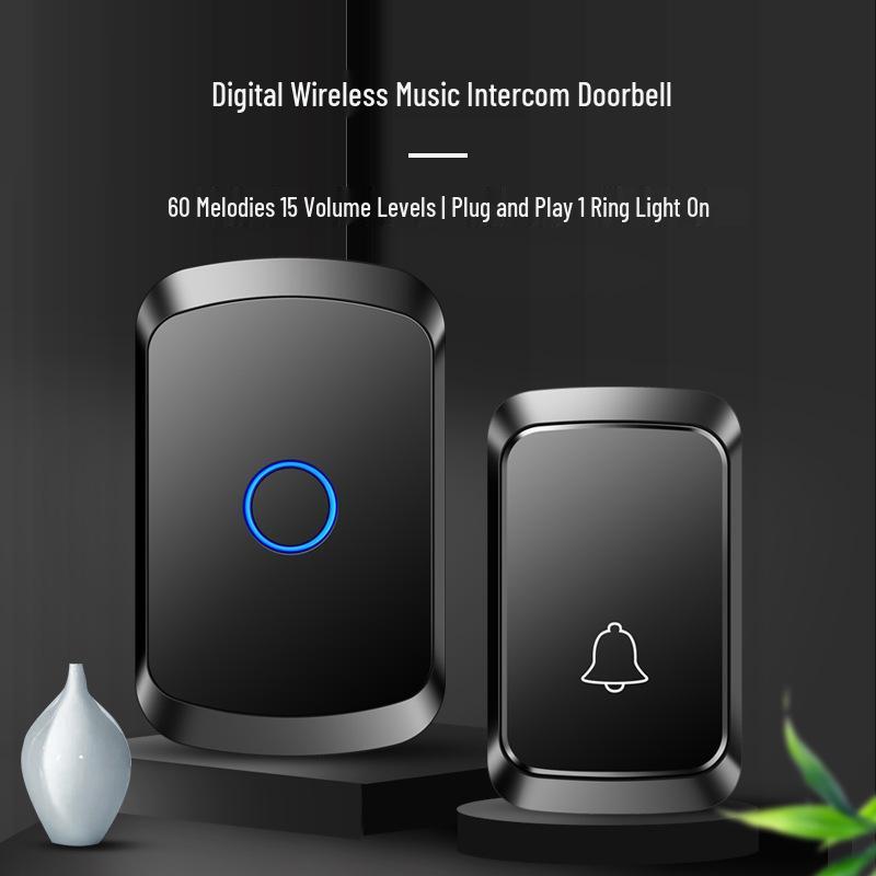 Wireless Smart Doorbell for Homes & Commercial Use - Long-Distance, No-Drill Design, One-to-Six Bell System for Elderly Assistance