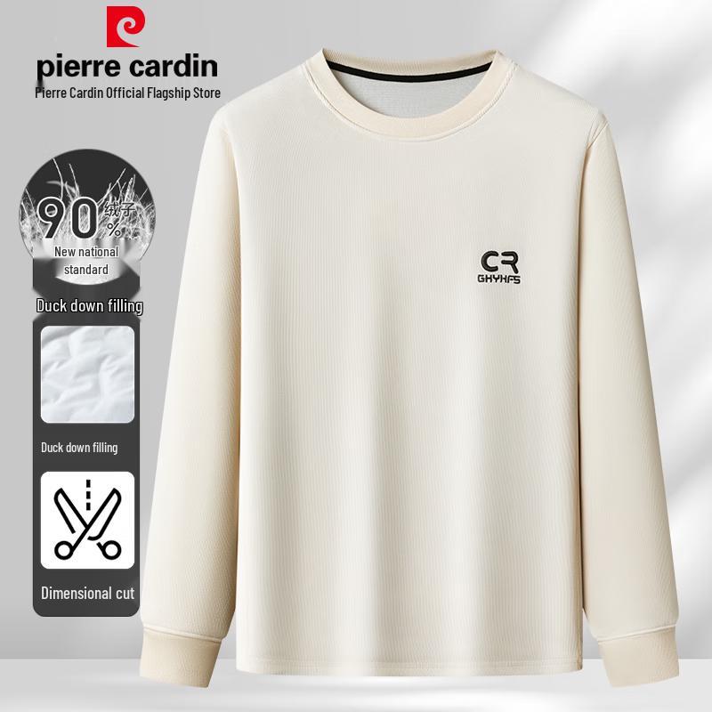 Pierre Cardin Men's 90% Down Blend Winter Knit Pullover Sweater