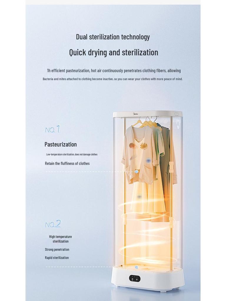 Midea Compact Foldable Clothes Dryer - Portable, Variable Frequency Air Dryer HBGD10M1