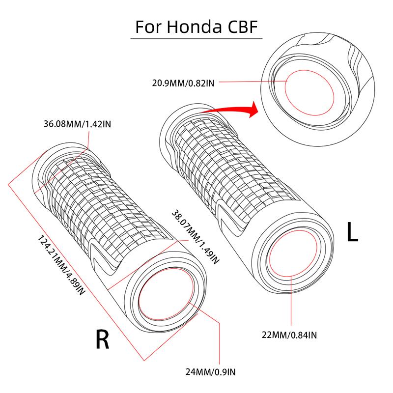 For Honda CBF CBF125 CBF190R CBF500 CBF600 CBF1000 Motorcycle Accessories CNC Handlebar Grips Handle Grip Protector Handle Bar