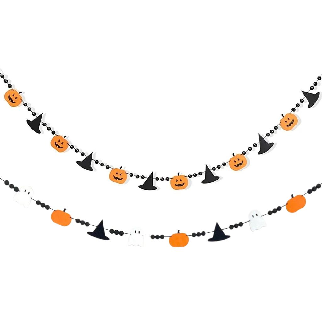 Bright Color Felt Halloween Garlands Creative Holiday Decorations For Wall Window Door Classroom Home Celebration