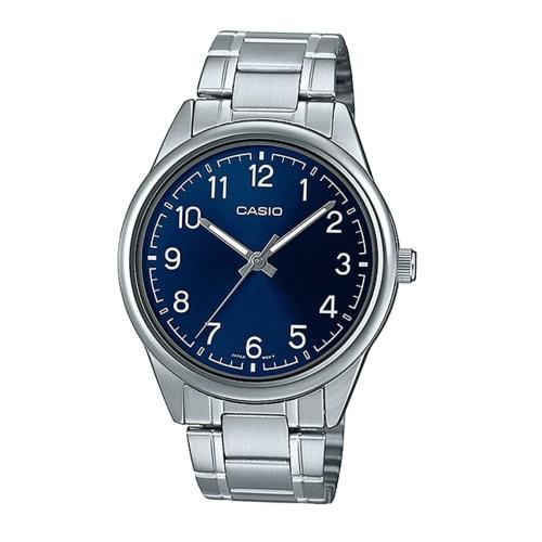 

Casio MTP-V005D-2B4 Men s Standard Stainless Steel Blue Easy Reader Dial Analog Watch
