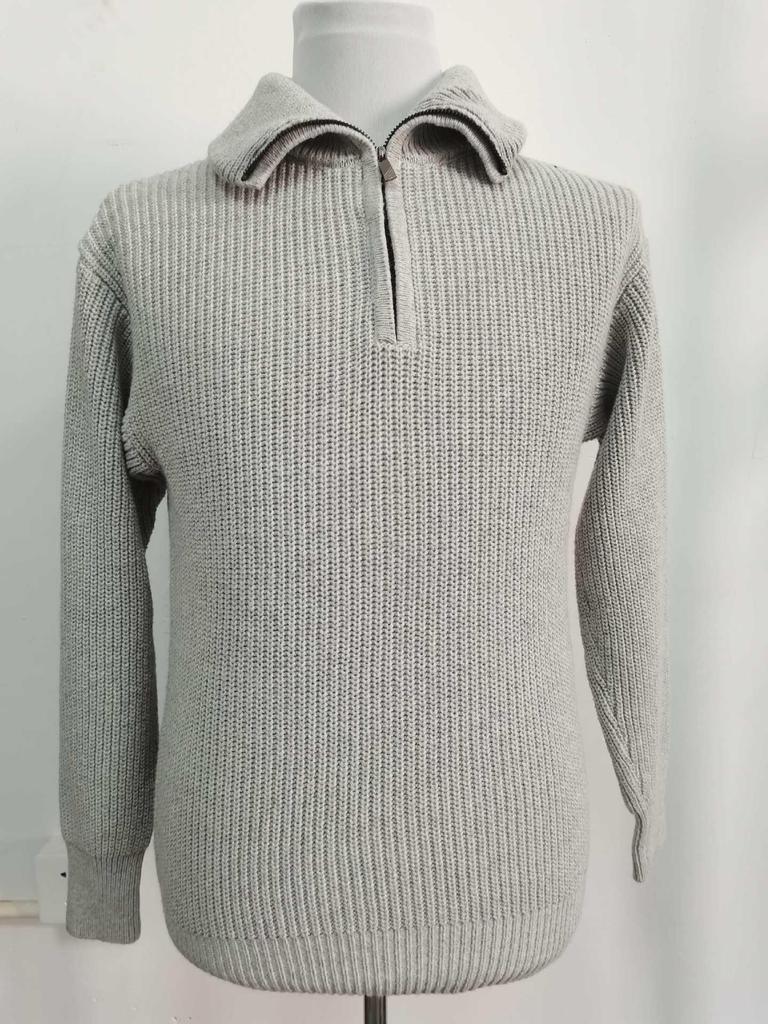 Men's Solid Color Knitwear: British Style Lapel Sweater