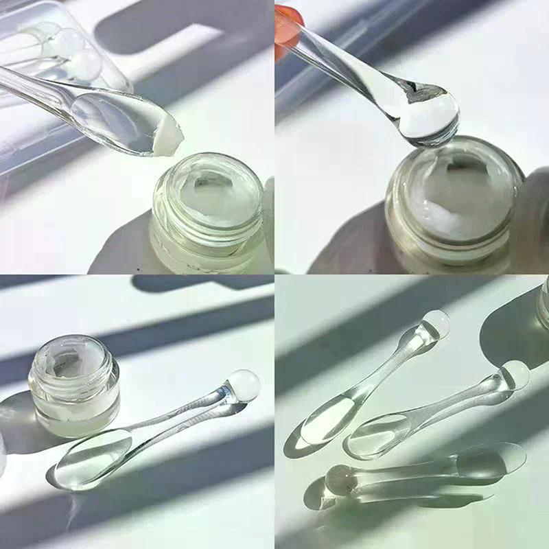 5/10 Adet Göz Kremi Aplikatörü Kaşık Rulo Şeffaf Masaj Çubuğu Kozmetik Spatulaları Kırışıklık Yüz Maskesi Cilt Bakımı Akrilik