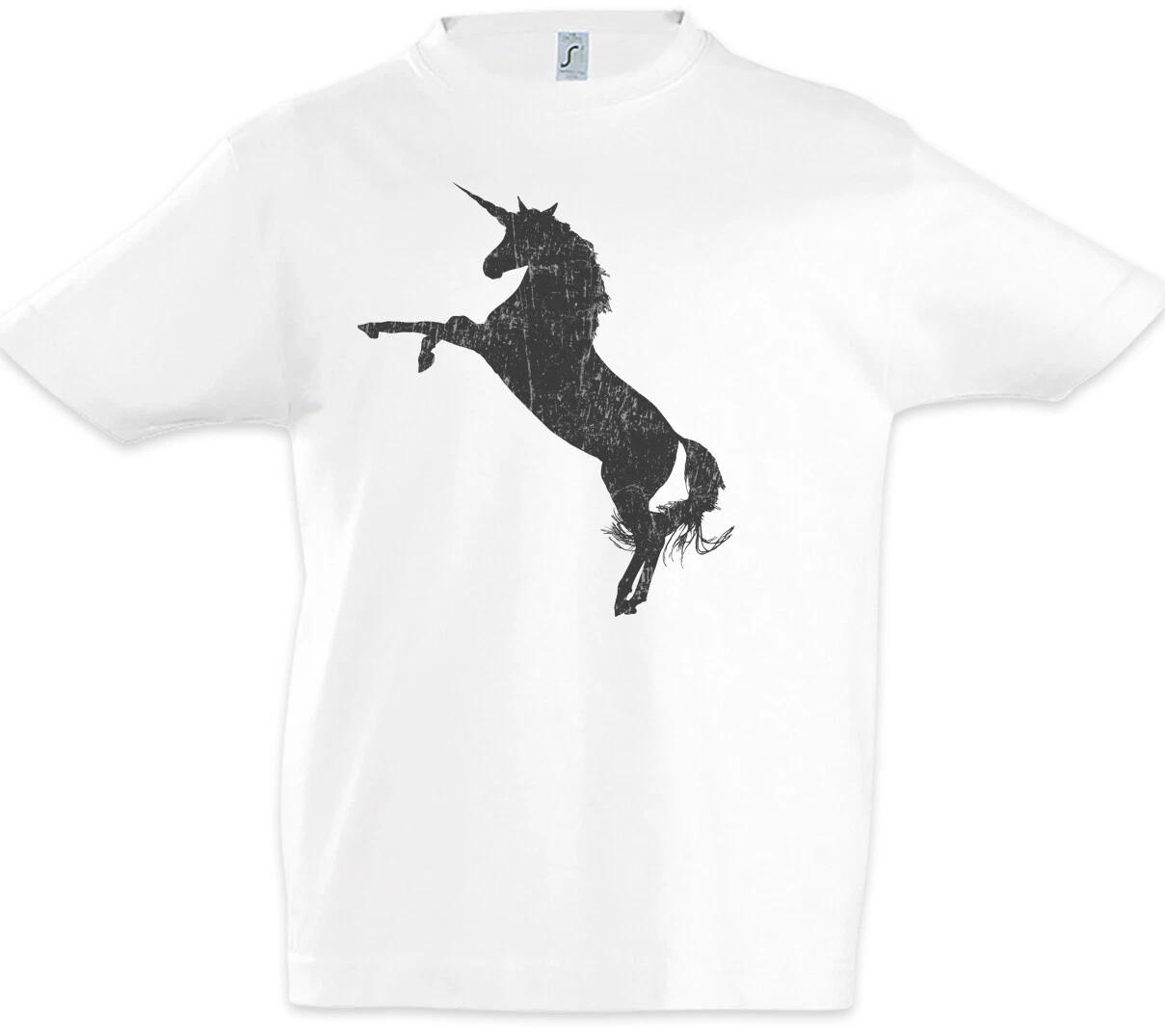 Unicorn Silhouette Boys kids boys T-Shirt Comic Look Princess Fairies Fun Music Unicorn 140
