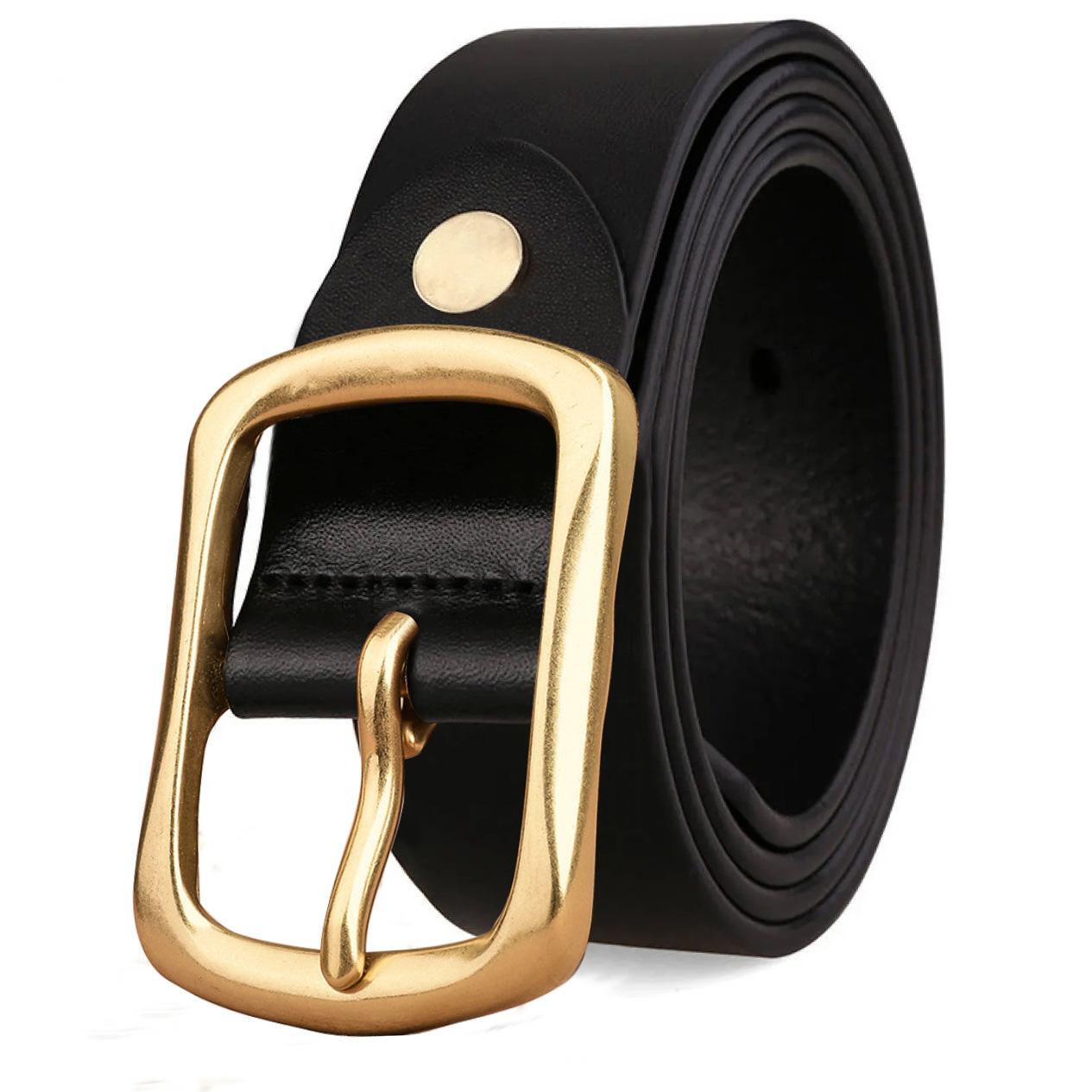 Top Layer Cowhide Pin Buckle Belt for Men Genuine Leather Belt Casual Trendy Men s Trousers Belt 125cm