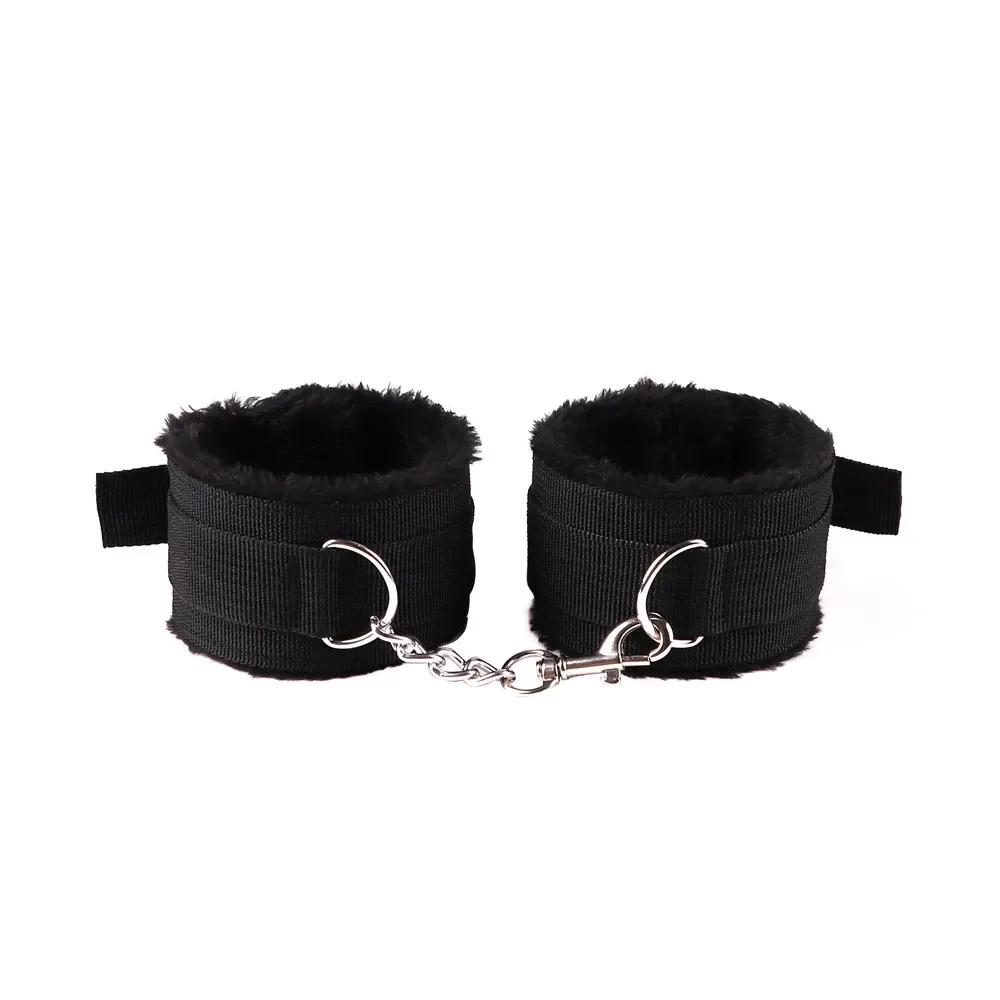 Adjustable Bdsm Sexy Prop Plush Handcuffs Foot Cuffs Bondage Slave Exotic Accessories Sex Toys for Couples Adults Sexy Games