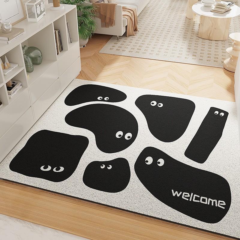 Cartoon Doormat Entryway Non-Slip Dirt Trapper Rug PVC Wire Mesh Floor Mat Home Entrance