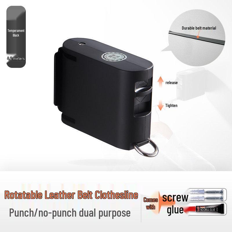 

Невидимая выдвижная нескользящая бельевая веревка для балконов и эркеров - Без пробивания отверстий, портативная веревка для сушки