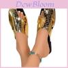 Stylish Summer Women's Closed Toe Sandals In Trendy Gold And Silver Colors For Casual Wear