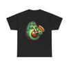 Unisex Adult T Shirt Art Deco Avocado Eating Pizza Slice Funny Food Retro Tee