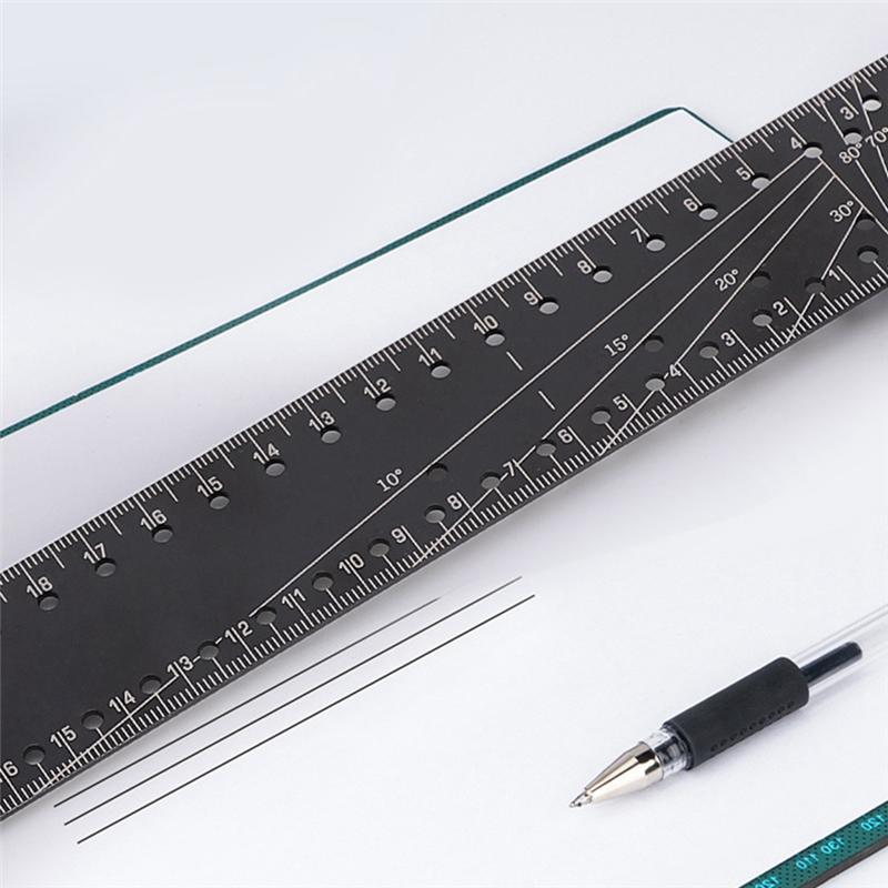 A96I-Multi-Angle Measuring Ruler Universal Combination Angle 45/90 Degree Multifunctional Gauge Right Angle Ruler