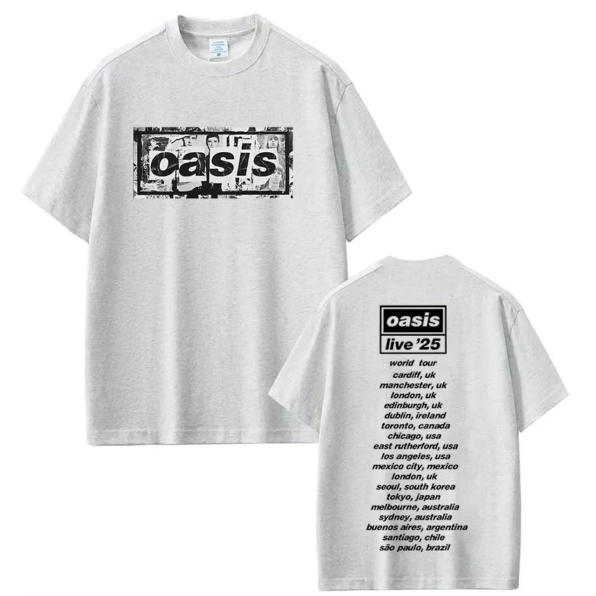 

Rock Band O-Oasis Live 25 Tour T Shirt Men Women Gothic Vintage Oversized T-shirt Tops High Quality Cotton Short Sleeve T-shirts 4XL