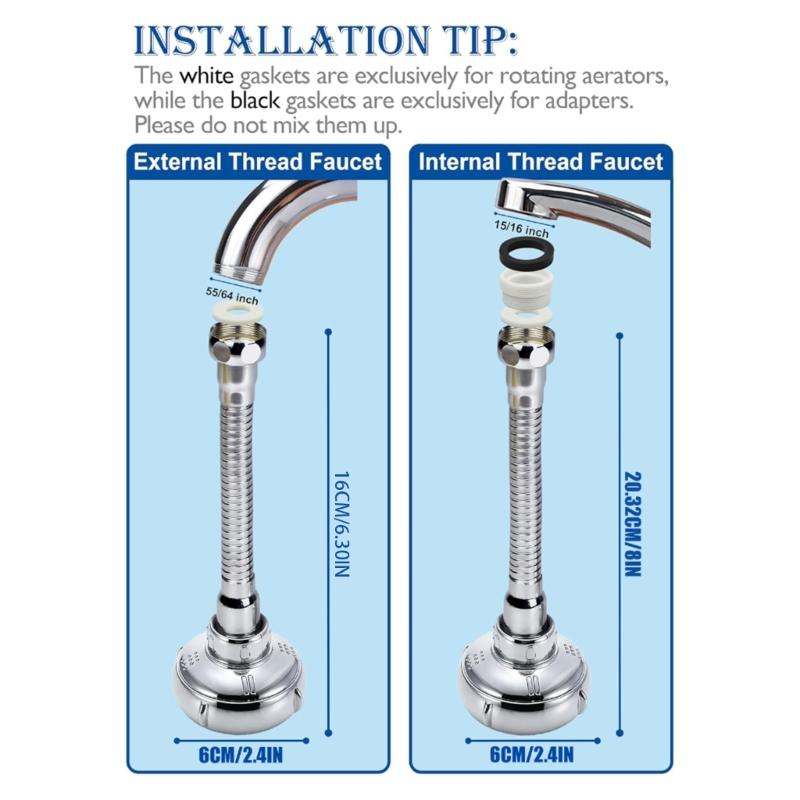 High Pressure Faucet Sprays Head Shower Head Sink Aerator 360° Swivels Faucet Aerator Water Saving Tap Nozzle Enduring