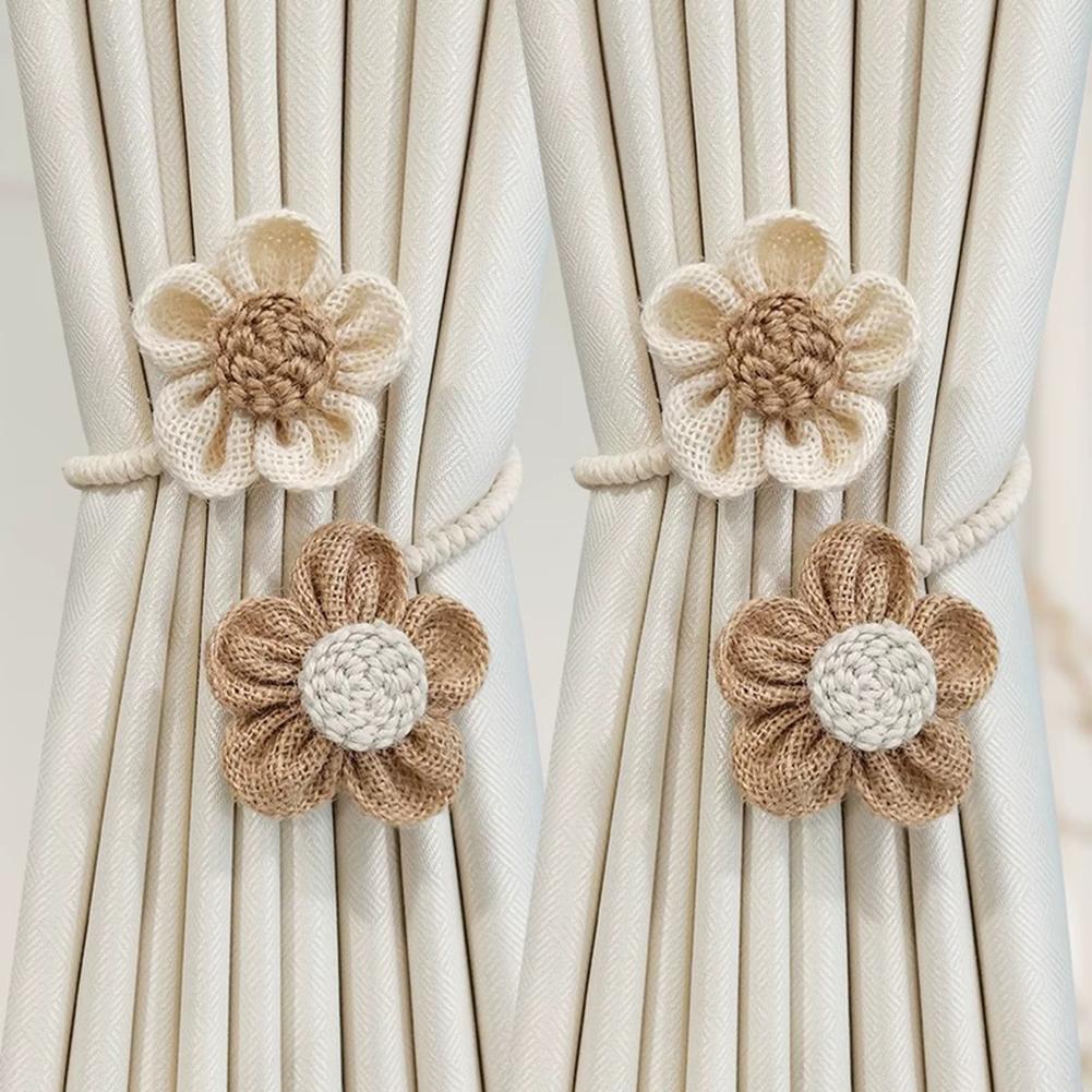 Rope Curtain Holdbacks Sunflower Curtain Tiebacks Floral Design