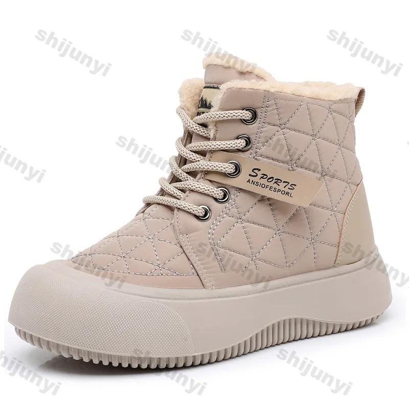 Womens Shoes Snow Boots for Women Winter 2025 New Plush Comfortable Warm Outdoor Anti Slip Cold Proof Ankle Boots Botas Mujer