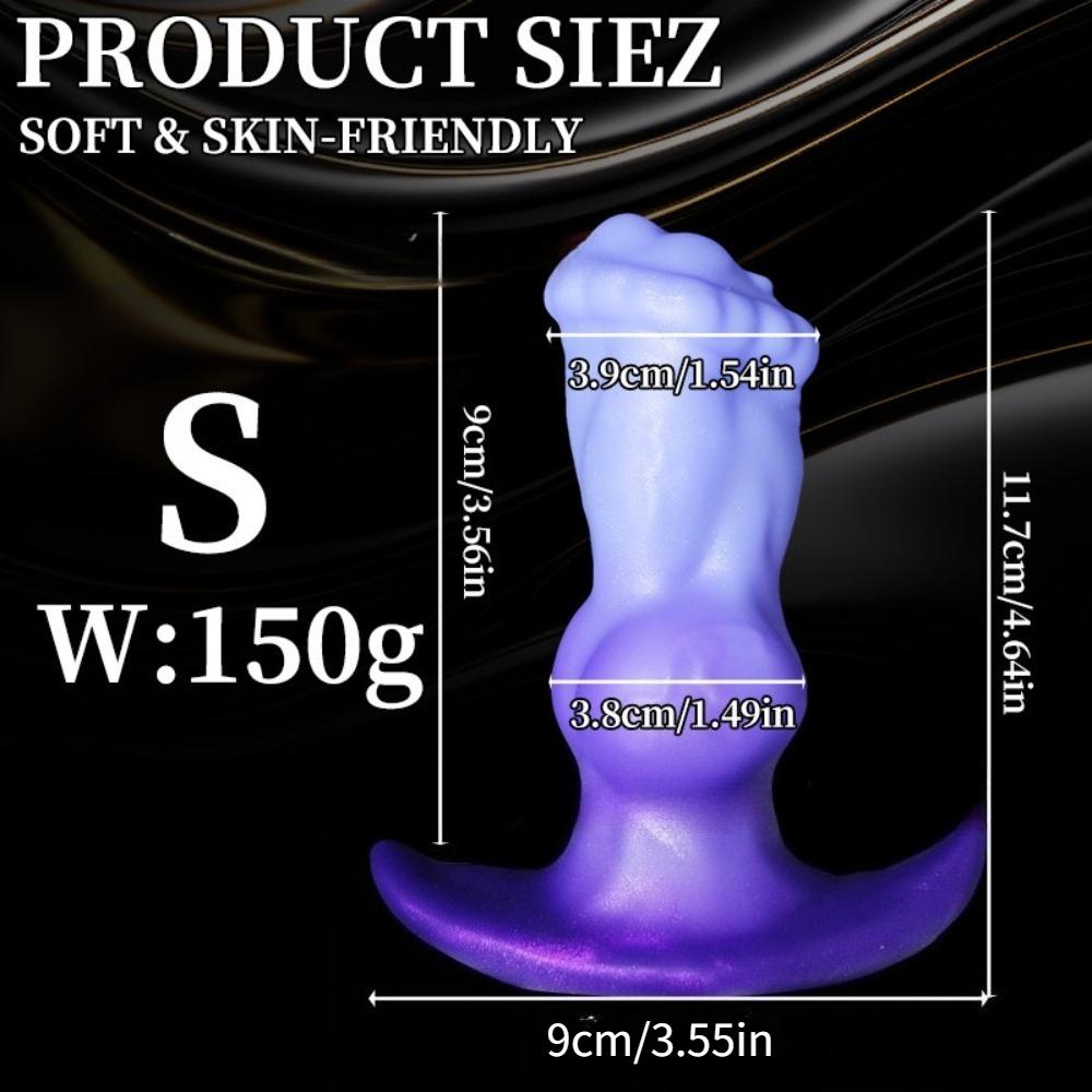 Large Head Liquid Silicone Anal Plug - Realistic Dildo Butt Plug for Men Women, Gradual Stretching Adult Sex Toy