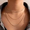 Boho Star Moon Heart Snake Sequin Pendant Necklace Ladies Multilayer Gold Metal Clavicle Necklaces Girls Jewelry