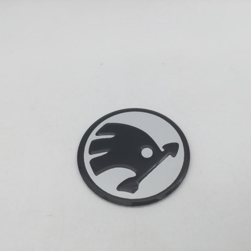 AAABU1 1 Stück 3D 42mm 43mm Auto-Emblem Lenkrad-Mittelabzeichen Aufkleber Dekal Styling Autozubehör Für Skoda