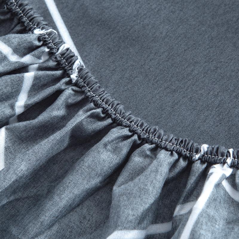 1 buc. Husă pentru saltea cearșaf îmbrăcat cu patru colțuri cu cearșaf de pat cu bandă elastică (Fara fata de perna)