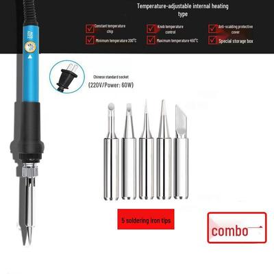 Digital Display 60W Adjustable Temperature Electric Soldering Iron Kit