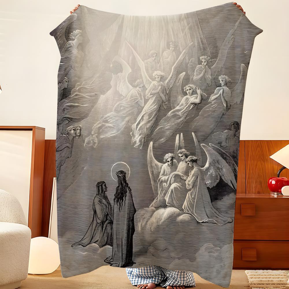 Artist G-Gustave D-Dore Throw Flannel Throw Blanket, Lightweight Cozy, Durable Washable cute Cool
