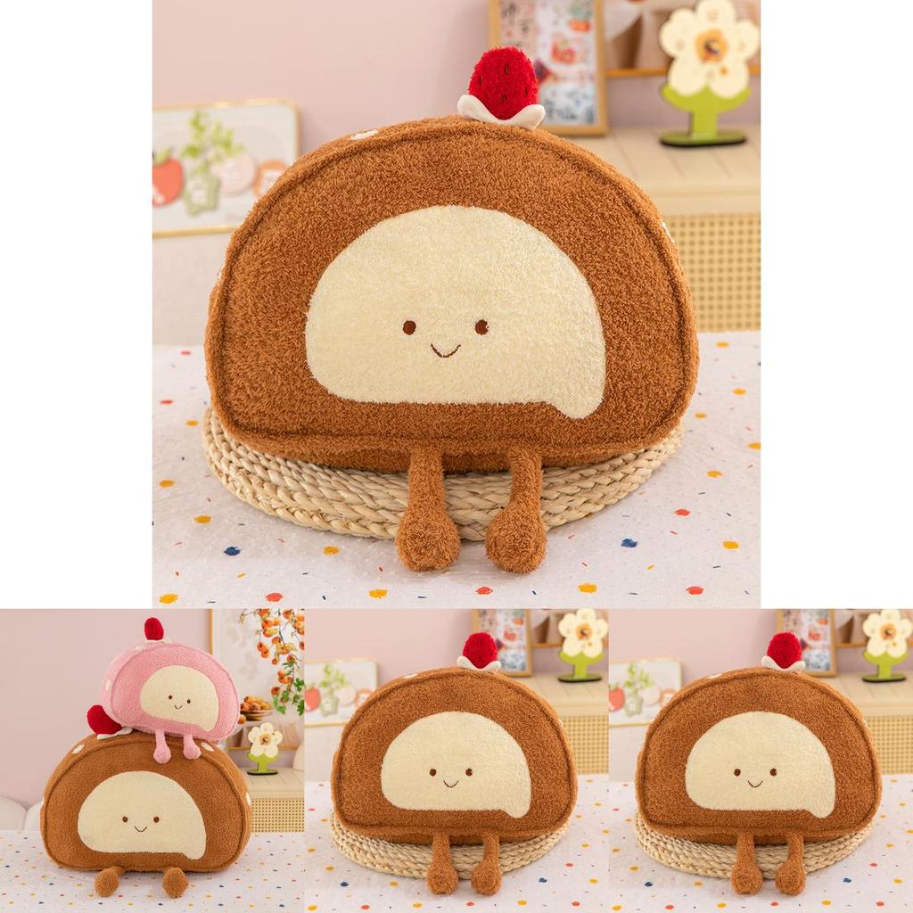 Cartoon Soft Swiss Roll Plush With Pp Cotton Filling For Kid Home Decor