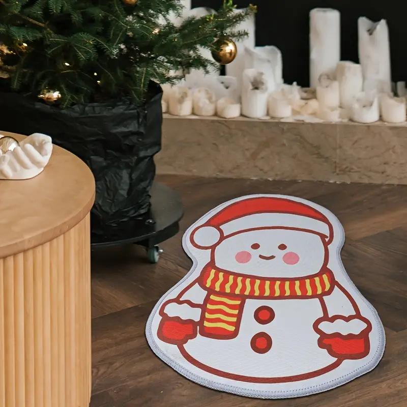 VIKAMA Cute Christmas Bathroom No Slip Rugs Xmas Decorations Bath Mat Christmas Tree for Home Holiday Christmas Decoration