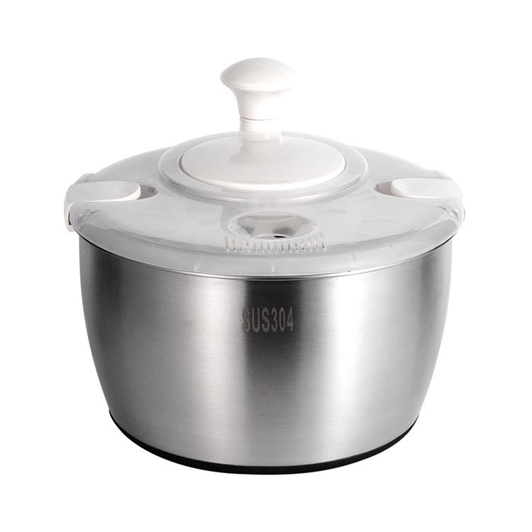 Centrifuga per Insalata e Cesto Disidratatore Manuale in Acciaio Inossidabile