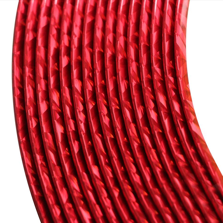 

Молдинг салона автомобиля, полоски для отделки вентиляционных отверстий кондиционера, декоративная решетка, выход кондиционера, красочные блестящие универсальные аксессуары для стайлинга красный