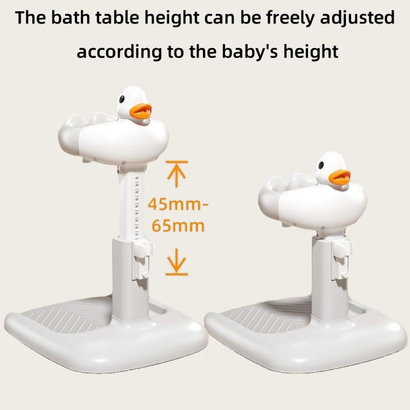 Baby Standing Bath Table Adjustable Height Folding Children's Bath Device Bath Stand Non-Slip Children's Bath Stand For Home Use