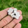 925 Silver Natural Chevron Amethyst Statement Flower Adjustable Ring