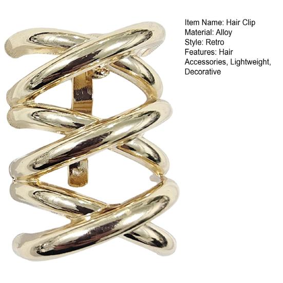 Yousheng Metal Ponytail Cuff Decorative Ponytail Holder Hair Clip Women Girls Golden Silver-color Alloy Long Hair Cuffs Hair