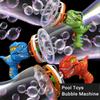 Electric Dinosaur Bubble Machine Bubble Dinosaur Pool Toys Blue