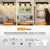 3 Light Track Lighting Kit,Black 3 Way Modern Plug in Ceiling Spotlight,Industrial LED Wall Light for Kitchen Cabinet Gallery Bar Hallway Living