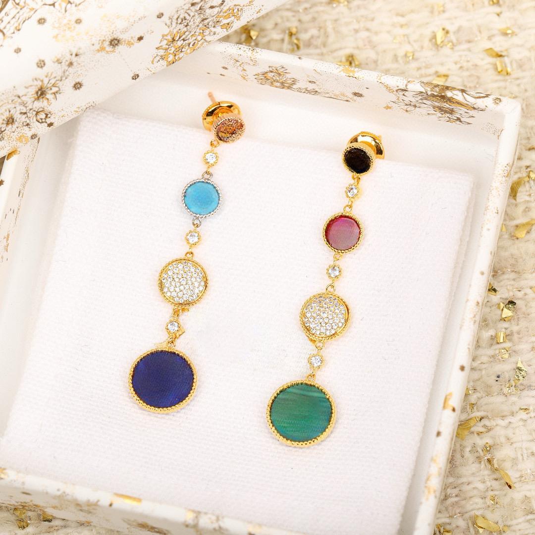 

Горячий бренд Винтажные серьги для женщин Роскошные украшения Модные бриллиантовые серьги-пуссеты Дизайнерские серьги-подвески из чистого серебра 925 пробы