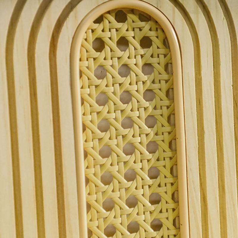 Rattan Wall Shelf Floating Shelves Rustics Wall Mounted Wood Storage Shelves for Living Room Bathroom Kitchen Wall Decors