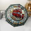 London Bus Journey pattern umbrella, portable and foldable design, 8 ribs, a casual accessory for Halloween, Christmas, and birthday gifts.