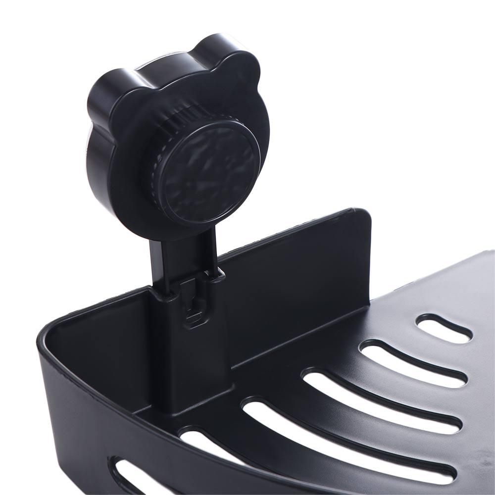 Wall Mounted Suction Cup Triangle Storage Rack Plastic Wall Shower Shampoo Rack Kitchen