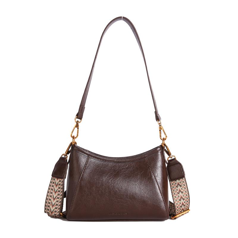 

Корейский шик женская сумка кроссбоди: Повседневный 2025 Осень/Зима Большая вместимость Стиль под мышкой кофейный