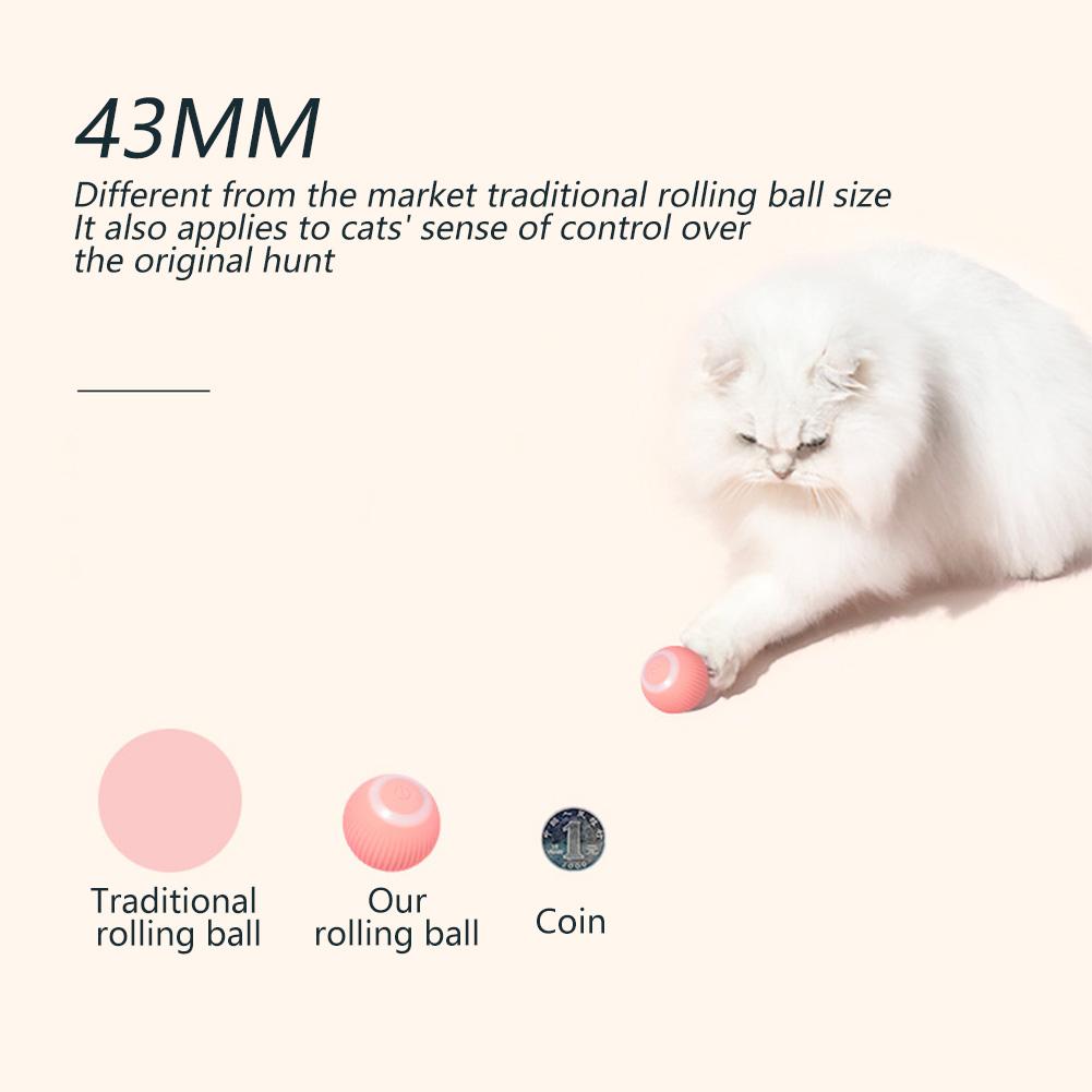 Smart Cat Toys Automatic Rolling Ball Electric Cat Interactive Toys Cats Training Self-moving Kitten Toys for Indoor Playing