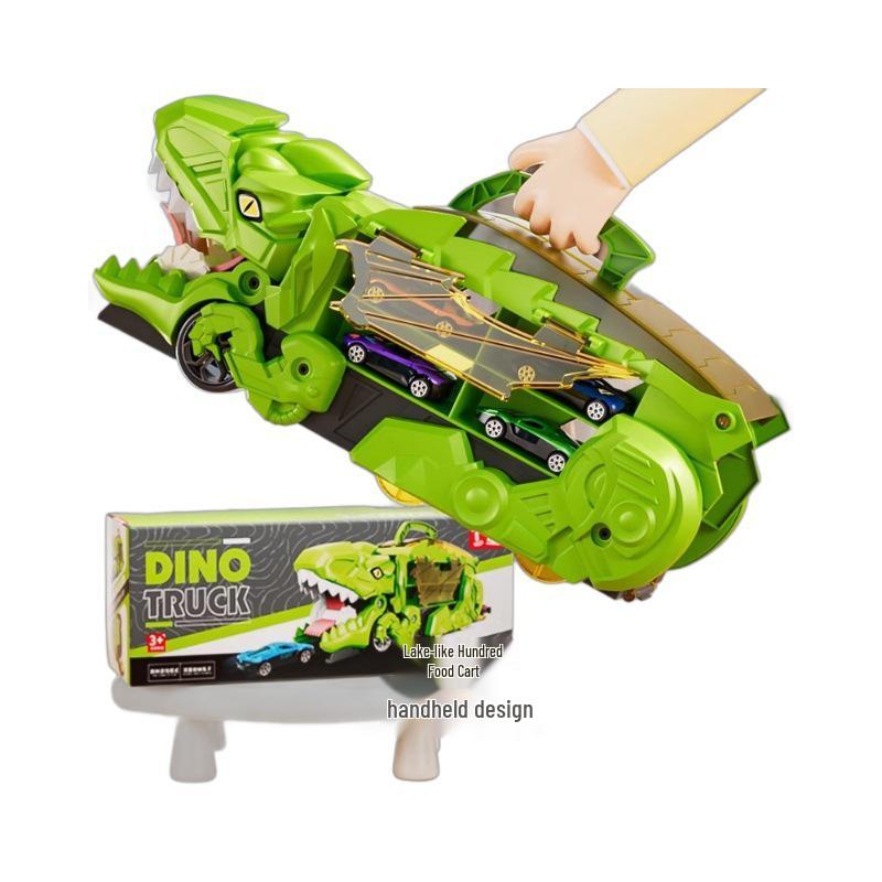 Dinosaur Devour Car Track Toy for Boys - Educational Inertial Vehicle Set & Gift
