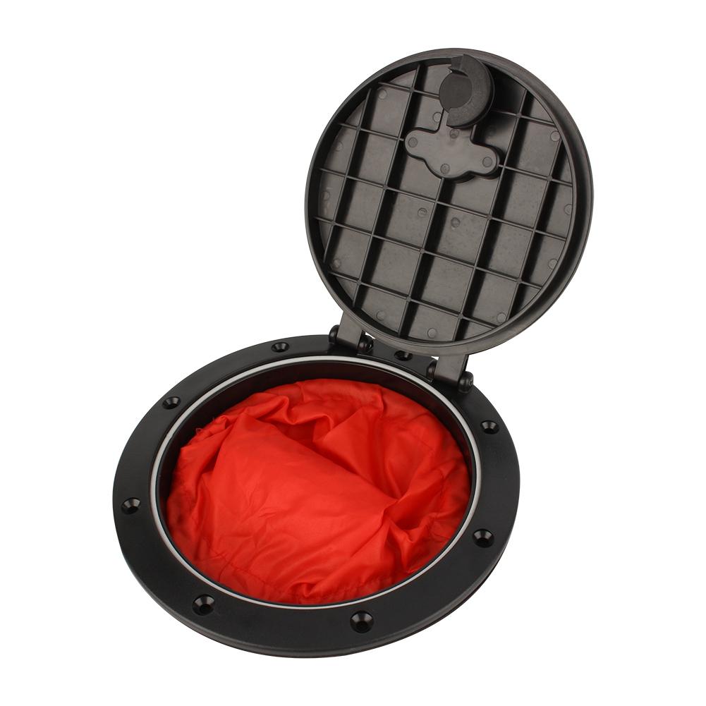 Black Deck Plate Ranking with Red Waterproof Bag Corrosion Resistant Deck   with Storage Bag for Kayak Canoe Accessory
