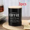 3 Piece Farmhouse Countertop Kitchen Canister Set, Rustic Large Coffee Jar Set for