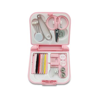 Caja de almacenamiento de costura con hebilla, resistente al polvo, para agujas de bordar, organizador de hilo y tijeras, ideal para tejer en el hogar.