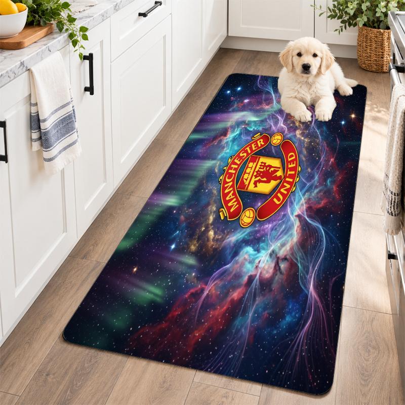 Flannel Kitchen Mat Manchester United Soft Area Rug Non Slip Floor Carpet Home Decoration