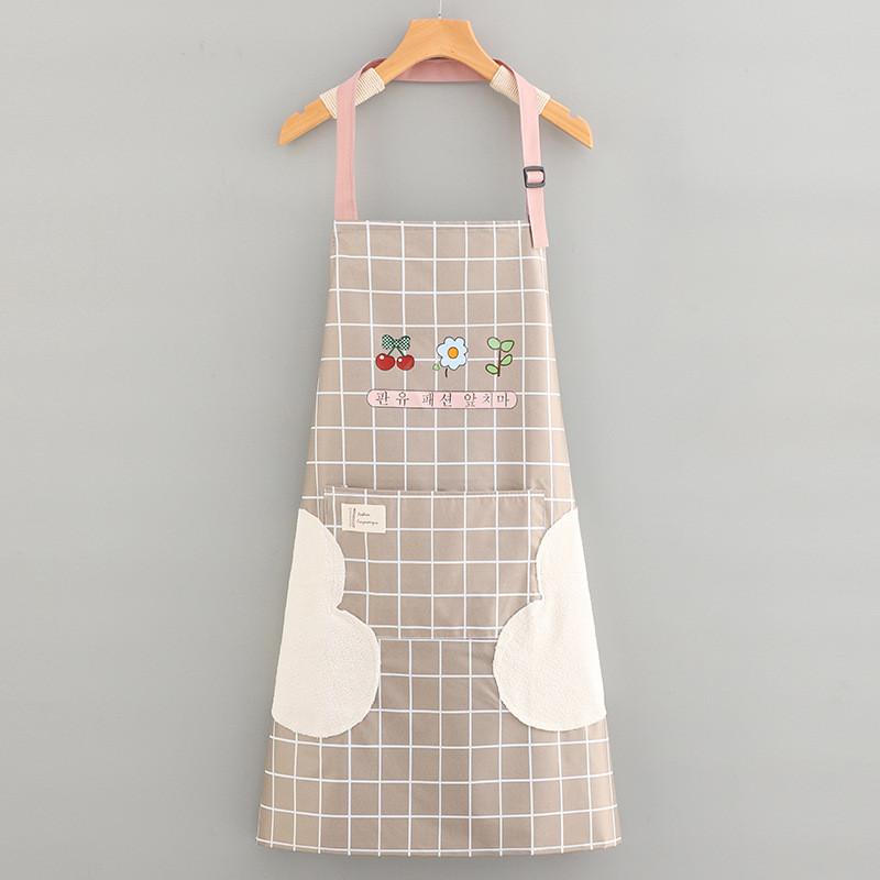 Apron Home Kitchen Waterproof Oil Resistant No Wash Sleeveless Pockets Large